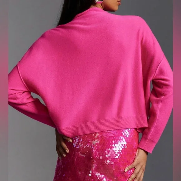 Pilcro Hot Pink Cashmere Sweater - Picture 3 of 7